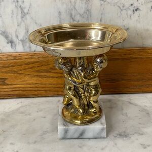 Vintage Hollywood Regency Baroque Style Italy Gold Soap Dish